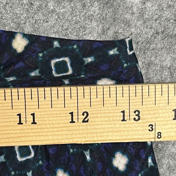 BCBG MaxAzria Corset Top Womens 2 Blue BOHO Asymmetric Ribs Fringe Bustier Tiers - Picture 5 of 17